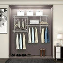 Custom Closet Organizer Kit 3 to 5 Feet Wall-Mounted Closet System with Hang Rod by LJGDeals