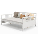 Classic Wooden Full Size Daybed Frame with Guardrails by LJGDeals