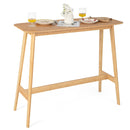 48 Inch Bamboo Bar Table High Top Console Dining Pub Table-Natural by LJGDeals