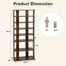 7-Tier Dual Shoe Rack Free Standing Shelves Storage Shelves Concise-Black by LJGDeals