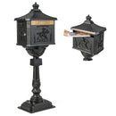Retro Cast Aluminum Mailbox Security Postal Letter Box with Baffle Door by LJGDeals