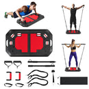 Push up Board Set Folding Push up Stand with Elastic String Pilate Bar Bag-Black by LJGDeals
