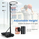 8.5 to 10 FT Adjustable Portable Basketball Hoop Stand with Fillable Base and 2 Wheels by LJGDeals