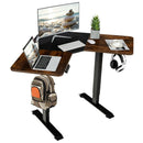 L-shaped Electric Standing Desk with 4 Memory Positions and LCD Display by LJGDeals