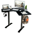 L-shaped Electric Standing Desk with 4 Memory Positions and LCD Display by LJGDeals
