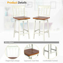 24.5 Inches Set of 2 Swivel Bar Stools with 360° Swiveling by LJGDeals