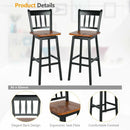 30.5 Inches Set of 2 Swivel Bar Stools with 360¬∞ Swiveling by LJGDeals