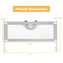 57 Inches Bed Rail for Toddlers with Double Lock-Gray by LJGDeals