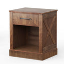 Compact Nightstand with Drawer and Shelf by LJGDeals