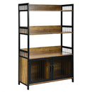 3-Tier Baker's Rack with Storage Cabinet-Rustic Brown by LJGDeals