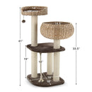 41 Inch Rattan Cat Tree with Napping Perch by LJGDeals