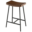 Industrial Saddle Stool with Metal Legs and Adjustable Foot Pads by LJGDeals