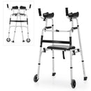 Height Adjustable Rolling Walker With Seat and Armrest Pad by LJGDeals