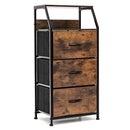 Freestanding Cabinet Dresser with Wooden Top Shelves by LJGDeals