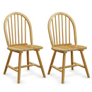 Set of 2 Vintage Windsor Wood Chair with Spindle Back for Dining Room by LJGDeals