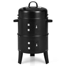 3-in-1 Charcoal BBQ Grill Cambo with Built-in Thermometer by LJGDeals