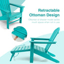 Patio HDPE Adirondack Chair with Retractable Ottoman by LJGDeals