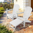 Patio HDPE Adirondack Chair with Retractable Ottoman by LJGDeals