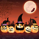 8 Feet Inflatable Pumpkin Family Waterproof Halloween Yard Decoration with LED Lights by LJGDeals