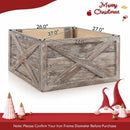 28.5 Inch Wooden Tree Collar Box for Indoor/Outdoor Use
