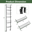 Over the Door Pantry Organizer Rack with Adjustable Door Hook and 6 Basket by LJGDeals