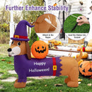5 Feet Long Halloween Inflatable Dachshund Dog with Pumpkin by LJGDeals