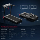 3.75HP Folding Treadmill with APP and 12 Preset Programs by LJGDeals