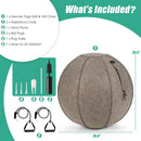 Yoga Sitting Ball with Felt Cover and Air Pump by LJGDeals