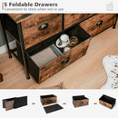 Dresser Organizer with 5 Drawers and Wooden Top-Rustic Brown by LJGDeals