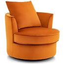 Modern 360¬∞ Swivel Barrel Chair with No Assembly Needed-Orange by LJGDeals
