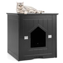 Cat Litter Box Enclosure with Flip Magnetic Half Door by LJGDeals