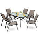 7-Piece Patio Dining Set with 6 Stackable Chairs by LJGDeals