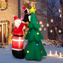 6 Feet Inflatable Christmas Tree and Santa Claus with LED and Air Blower by LJGDeals