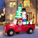 8 Feet Wide Inflatable Santa Claus Driving a Car with LED and Air Blower by LJGDeals