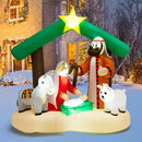 6.7 Feet Christmas Inflatable Nativity Scene with LED Lights by LJGDeals