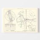Vintage Map of the Rapid City Air Force Base Vicinity, 1952