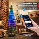 6.2 Feet Pop-up Lighted Christmas Tree with 282 RGB LED Lights-Green by LJGDeals