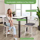 360° Swivel Bar Stools with Rubber Wood Frame and Ergonomic Backrest and Footrest by LJGDeals
