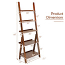 5-Tier Bamboo Ladder Shelf for Home Use by DirectDeals