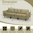 3-Seat Sectional Sofa Couch with Armrest Magazine Pocket and Metal Leg by LJGDeals