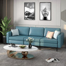 3-Seat Sectional Sofa Couch with Armrest Magazine Pocket and Metal Leg by LJGDeals