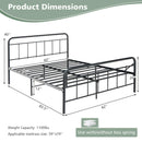 Heavy Duty Metal Platform Bed Frame with Headboard by LJGDeals