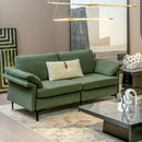 Modern Fabric Loveseat Sofa for with Metal Legs and Armrest Pillows by LJGDeals