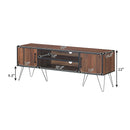 Retro Modern TV Stand with 6 Metal Legs for TVs up to 65 Inch with 2 Cable Holes by LJGDeals