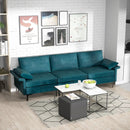 Large 3-Seat Sofa Sectional with Metal Legs for 3-4 people by LJGDeals