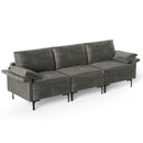 Large 3-Seat Sofa Sectional with Metal Legs for 3-4 people by DirectDeals