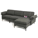 Extra Large Modular L-shaped Sectional Sofa with Reversible Chaise for 4-5 People by LJGDeals