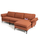 Extra Large Modular L-shaped Sectional Sofa with Reversible Chaise for 4-5 People by LJGDeals