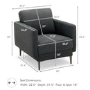 Modern Upholstered Accent Chair with Removable Backrest Cushion by DirectDeals