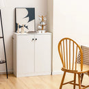 2 Door Storage Base Cabinet with 3-Tier Shelf-White by LJGDeals